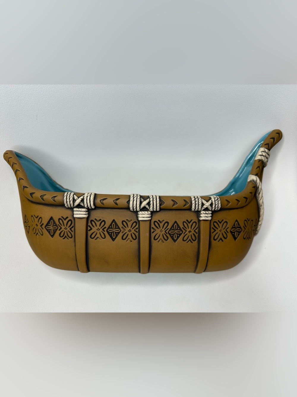 Disney Aulani Hibiscus Canoe Serving Bowl Tiki Boat